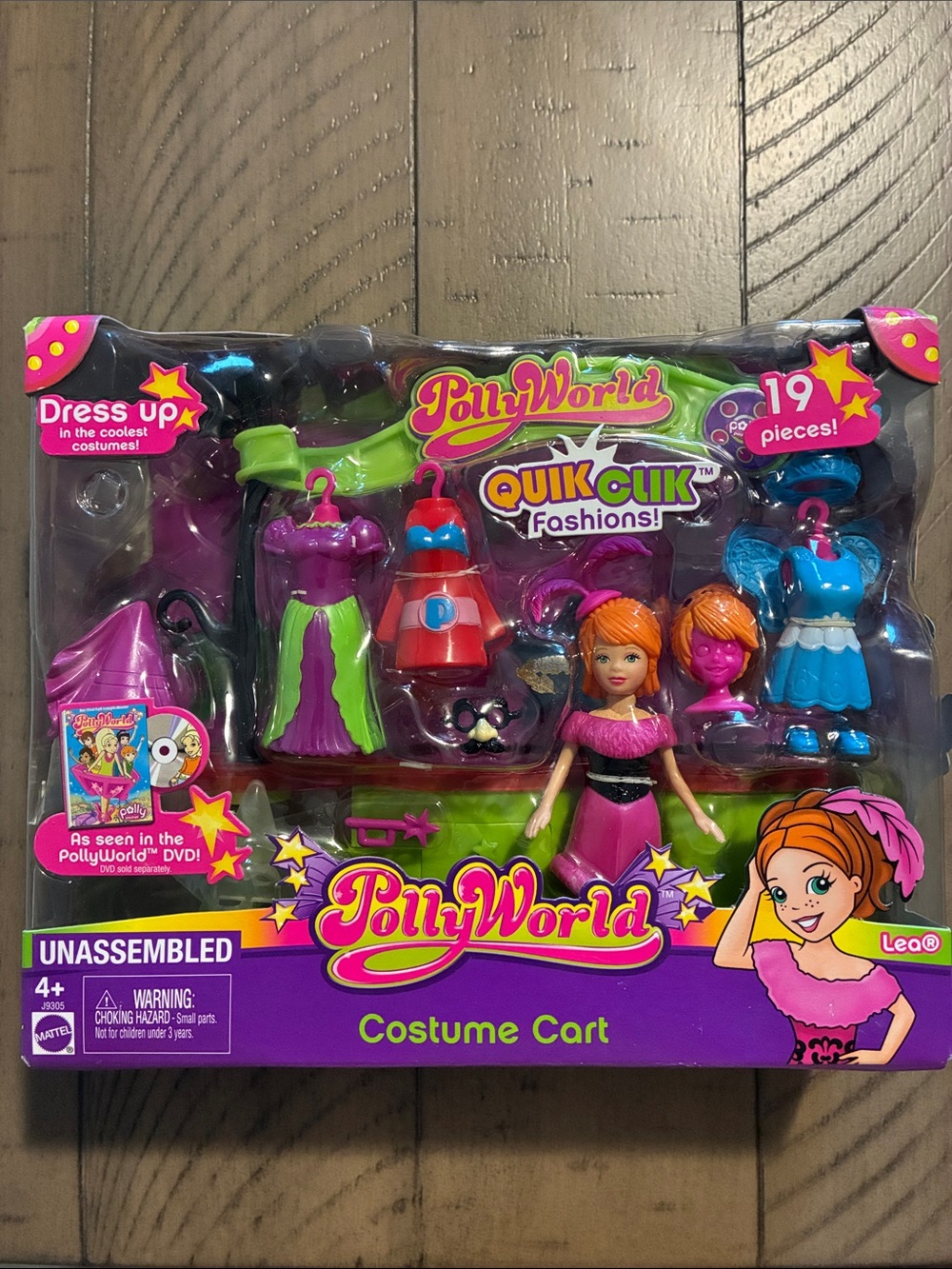 Polly Pocket 2006 PollyWorld Costume Cart Lea RARE